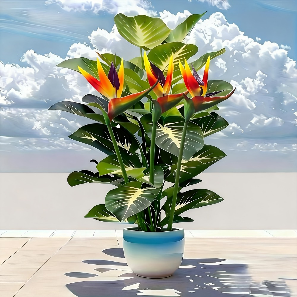 Fiddle Leaf Fig - Искусственные растения: птица-садовник и позитоны для