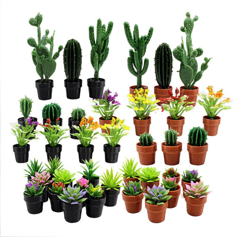 Succulent Set - 8 шт. миниатюрных пластиковых растений в