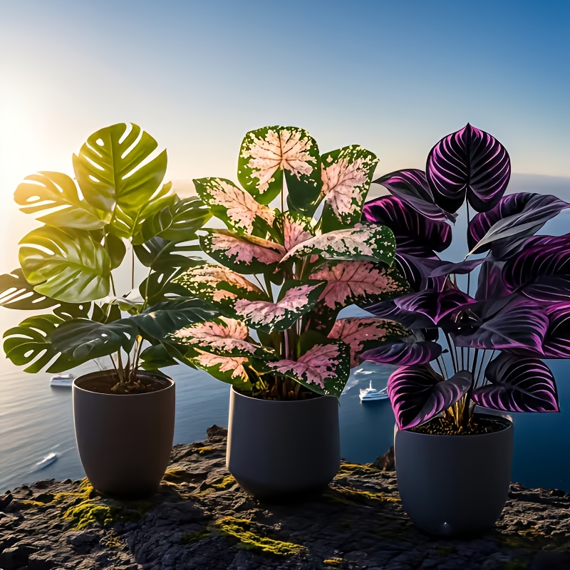 Набор из 3 искусственных расте – обзор и цена Fiddle Leaf Fig